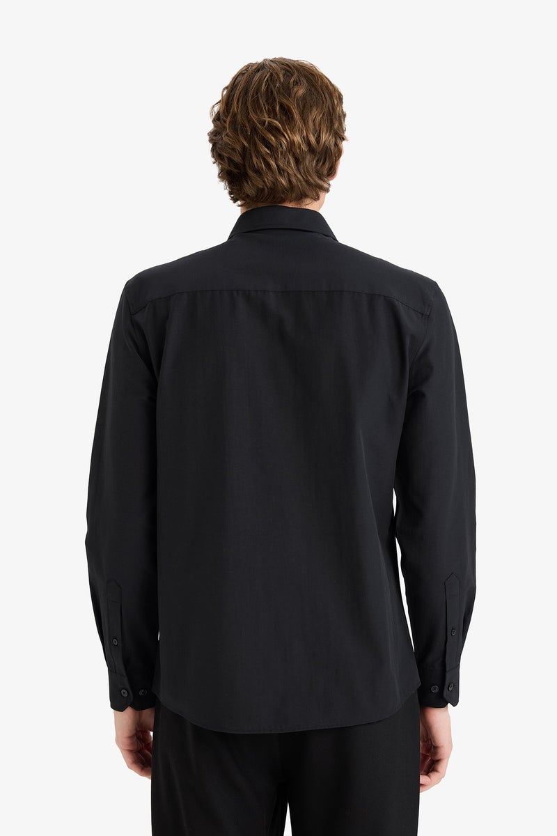 DeFacto Black Man Modern Fit Shirt Casual - Image 5